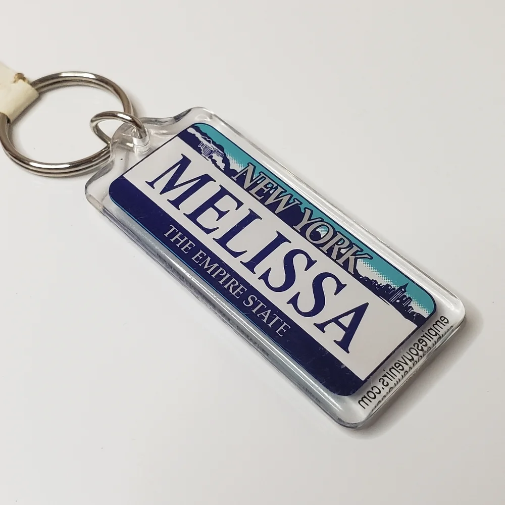 Melissa New York License Plate Keychain